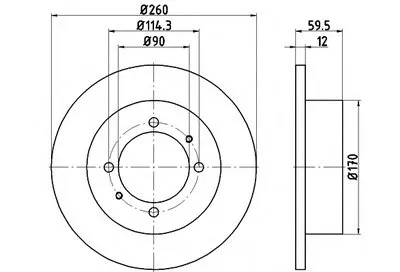Тормозной диск PRO HELLA PAGID купить