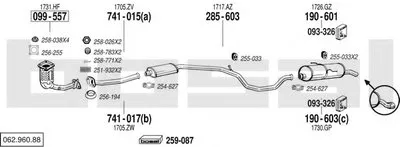 Система выпуска ОГ BOSAL купить