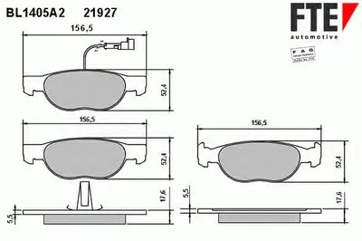 Комплект тормозных колодок, дисковый тормоз FTE купить