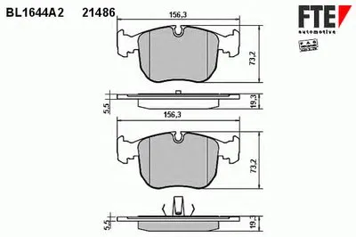 Комплект тормозных колодок, дисковый тормоз FTE купить