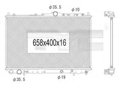 Радиатор, охлаждение двигателя TYC купить