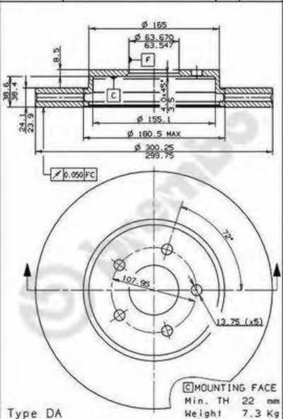 Тормозной диск COATED DISC LINE BREMBO купить