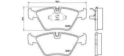 Комплект тормозных колодок, дисковый тормоз BREMBO купить