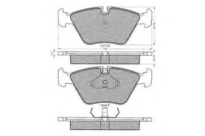 Комплект тормозных колодок, дисковый тормоз