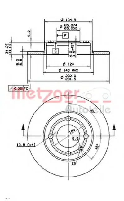 Тормозной диск AP METZGER купить