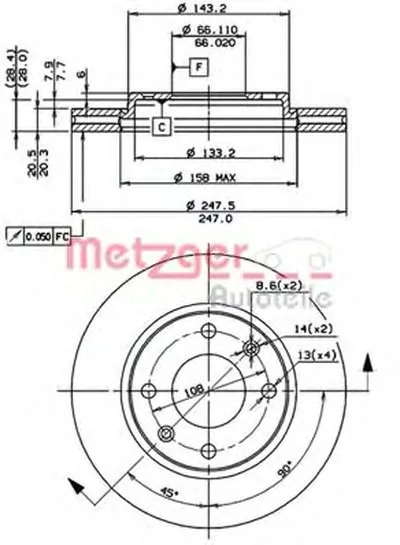 Тормозной диск AP METZGER купить