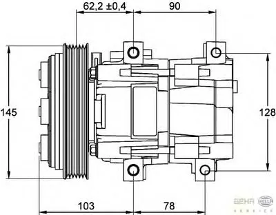 Компрессор, кондиционер BEHR HELLA SERVICE купить