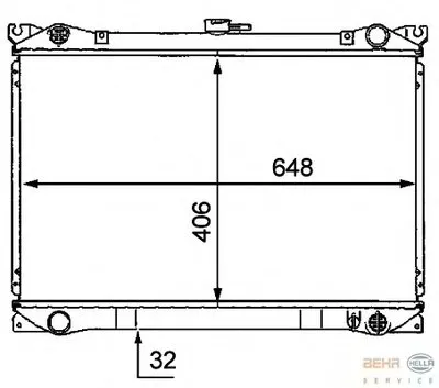 Радиатор, охлаждение двигателя BEHR HELLA SERVICE купить