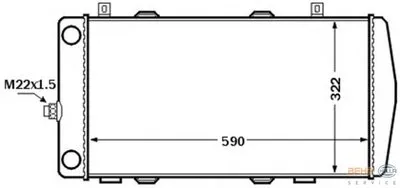 Радиатор, охлаждение двигателя BEHR HELLA SERVICE купить