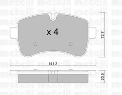 Комплект тормозных колодок, дисковый тормоз METELLI купить