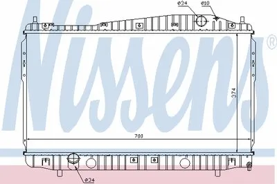 Радиатор, охлаждение двигателя NISSENS купить