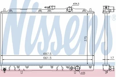 Радиатор, охлаждение двигателя NISSENS купить