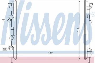 Радиатор, охлаждение двигателя NISSENS купить