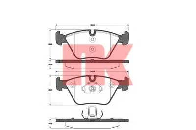 Комплект тормозных колодок, дисковый тормоз NK купить