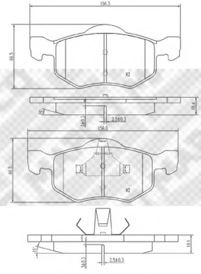 Комплект тормозных колодок, дисковый тормоз MAPCO купить
