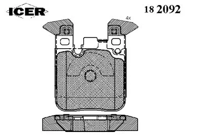 Комплект тормозных колодок, дисковый тормоз ICER купить