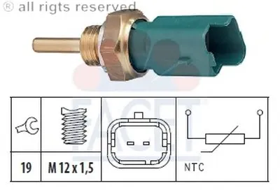 Датчик, температура охлаждающей жидкости; Датчик, температура охлаждающей жидкости; Датчик, температура охлаждающей жидкости FACET купить