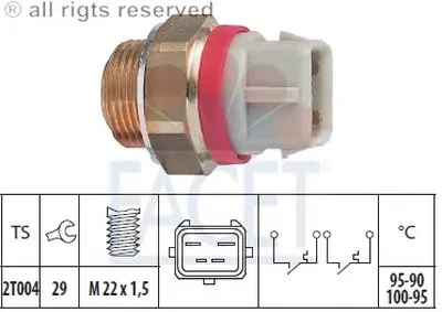Термовыключатель, вентилятор радиатора FACET купить