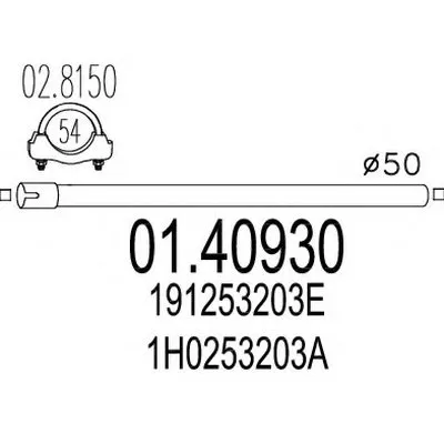 Труба выхлопного газа MTS купить