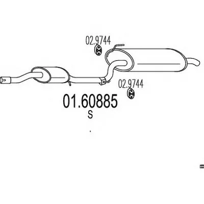 Глушитель выхлопных газов конечный MTS купить