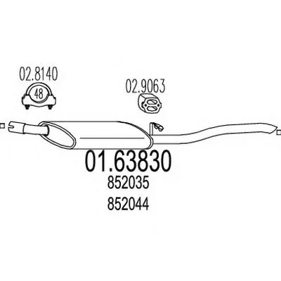 Глушитель выхлопных газов конечный MTS купить