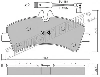 Комплект тормозных колодок, дисковый тормоз TRUSTING купить