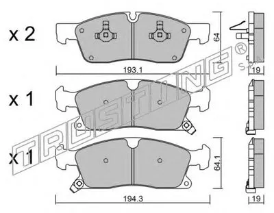 Комплект тормозных колодок, дисковый тормоз TRUSTING купить