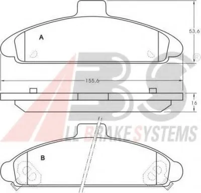Комплект тормозных колодок, дисковый тормоз A.B.S. купить