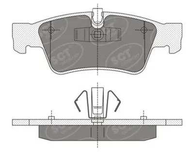 Комплект тормозных колодок, дисковый тормоз SCT Germany купить