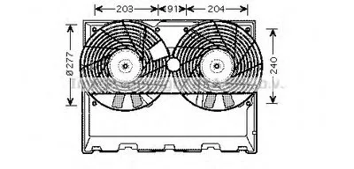 Вентилятор, охлаждение двигателя AVA QUALITY COOLING купить