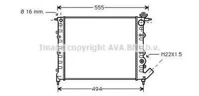 Радиатор, охлаждение двигателя AVA QUALITY COOLING купить