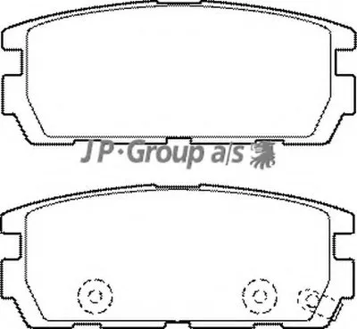 Комплект тормозных колодок, дисковый тормоз QH JP GROUP купить