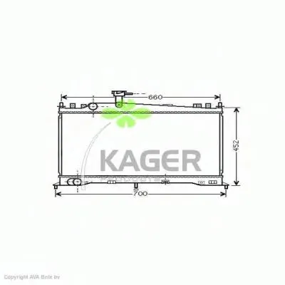 Радиатор, охлаждение двигателя KAGER купить