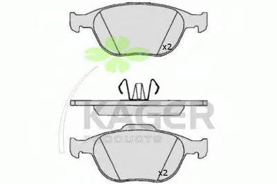 Комплект тормозных колодок, дисковый тормоз KAGER купить