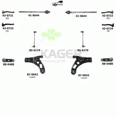 Подвеска колеса KAGER купить