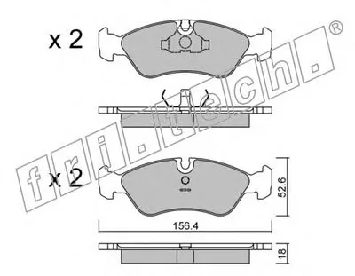 Комплект тормозных колодок, дисковый тормоз fri.tech. купить