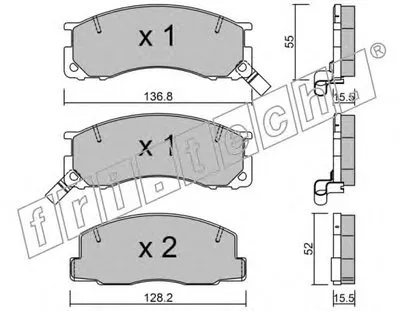 Комплект тормозных колодок, дисковый тормоз fri.tech. купить