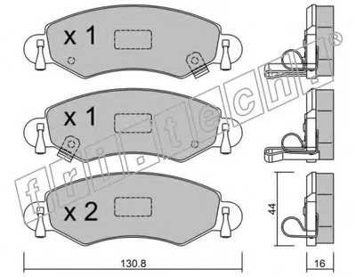 Комплект тормозных колодок, дисковый тормоз fri.tech. купить