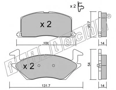 Комплект тормозных колодок, дисковый тормоз fri.tech. купить