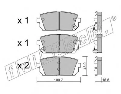 Комплект тормозных колодок, дисковый тормоз fri.tech. купить