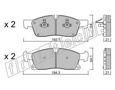 Комплект тормозных колодок, дисковый тормоз fri.tech. купить
