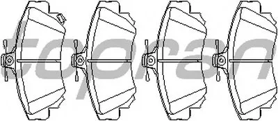 Комплект тормозных колодок, дисковый тормоз TOPRAN купить