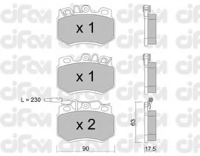 Комплект тормозных колодок, дисковый тормоз CIFAM купить