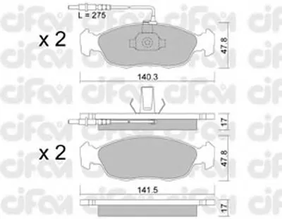 Комплект тормозных колодок, дисковый тормоз CIFAM купить