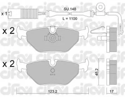 Комплект тормозных колодок, дисковый тормоз CIFAM купить