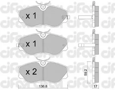 Комплект тормозных колодок, дисковый тормоз CIFAM купить