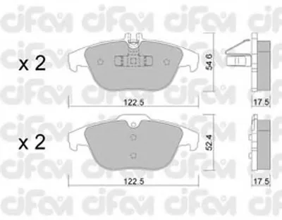 Комплект тормозных колодок, дисковый тормоз CIFAM купить