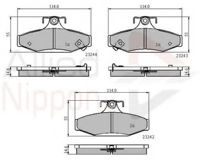 Комплект тормозных колодок, дисковый тормоз ANL Braking COMLINE купить