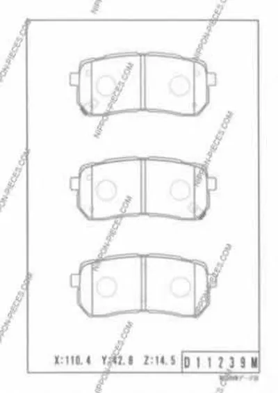 Комплект тормозных колодок, дисковый тормоз NPS купить