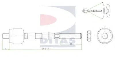 Осевой шарнир, рулевая тяга DITAS купить